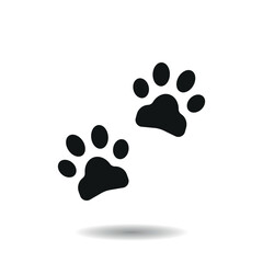Fototapeta na wymiar Paw icon vector illustration. Footprint on isolated background. Foot sign concept.