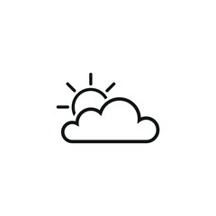 Cloud icon vector illustration. Cloudy icon on isolated background. Climate sign concept.