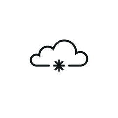 Snow icon vector illustration. Snowing sky icon on isolated background. Climate sign concept.