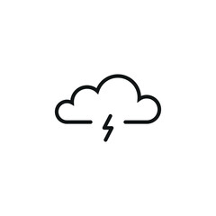 Thunderbolt icon vector illustration. Lightning icon on isolated background. Climate sign concept.