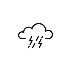 Rainy icon vector illustration. Thunderbolt icon on isolated background. Climate sign concept.