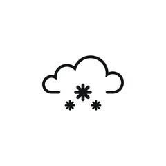 Snow icon vector illustration. Snowing sky icon on isolated background. Climate sign concept.