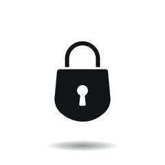 Padlock icon vector illustration. Security icon on isolated background. Password sign concept.
