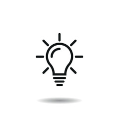 Lightbulb icon vector illustration. Bulb on isolated background. Idea sign concept.