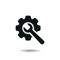 Wrench icon vector illustration. Service tool on isolated background. Settings sign concept.