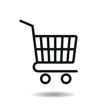 Cart icon vector illustration. Shopping icon on isolated background. Supermarket sign concept.