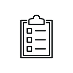 Clipboard icon vector illustration. Checklist icon on isolated background. List sign concept.