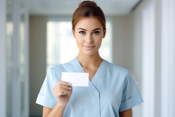 Doctor man holding record card with a big smile on face, Ai Generative
