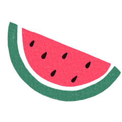 Food Fruit Watermelon in Summer Decoration Hand Drawn Illustration Doodles