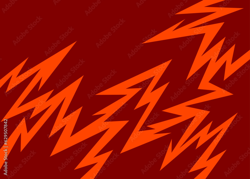 Poster simple background with jagged lightning pattern