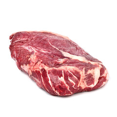 raw beef steak on a white background