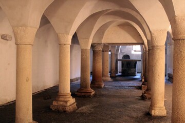In the crypt of St Anasatasia Cathedral, Zadar