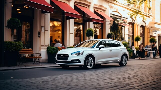 White car, street photography