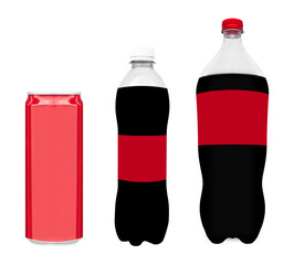 Cola soft drink variety of packaging