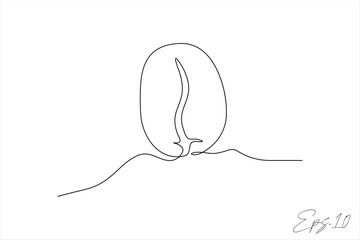coffee bean continuous line vector illustration