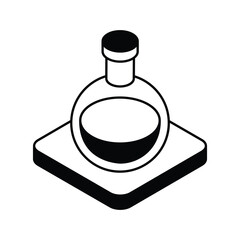 Science icon, vector stock illustration.