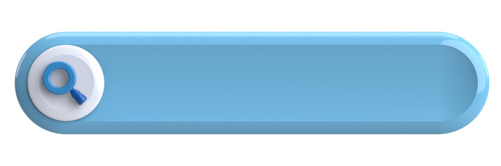 Search field. Search bar. 3D illustration.