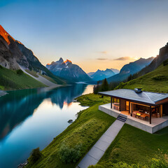lake in the mountains