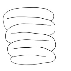 hand drawn illustration of a set of labels