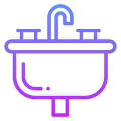 Hair Wash Sink Icon