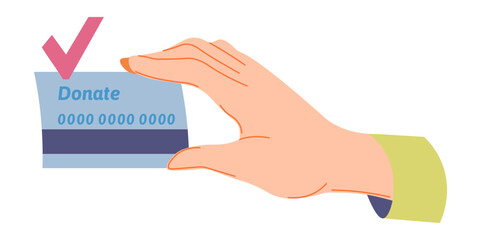 Donation and charity, raising funds credit card