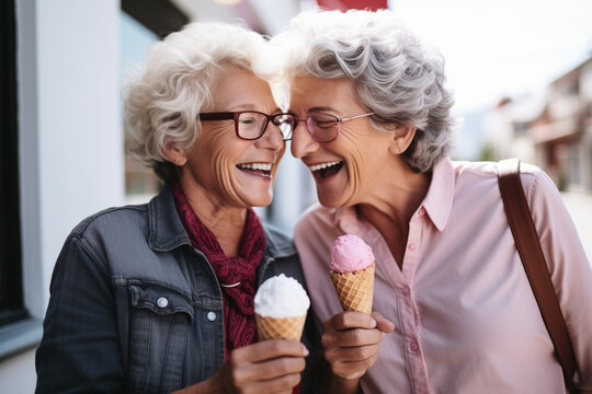 Senior audlt couple enjou time together. Generative AI