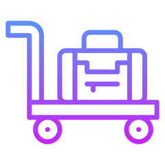 Obraz premium Luggage Cart Icon