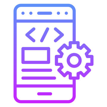 Mobile Coding Icon