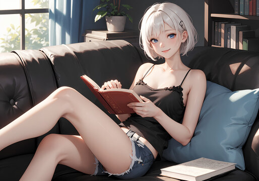 読書するお姉さん