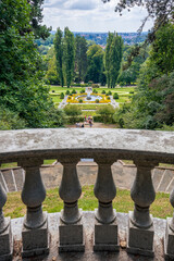 Varese, Italy - July 30, 2023: sunny view of the gardens of Villa Toeplitz, no people are visible. - 629526417