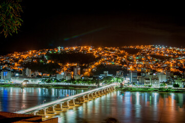 night photo of part of the city of Colatina - Espírito Santo - Brazil.