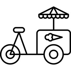 Ice Cream Cart Icon