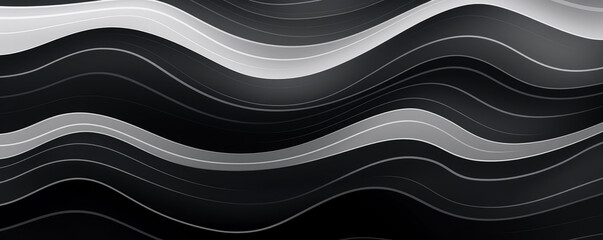 Black and white pattern of wavy shapes, in the style of free brushwork, abstract minimalism appreciator, brush strokes. 