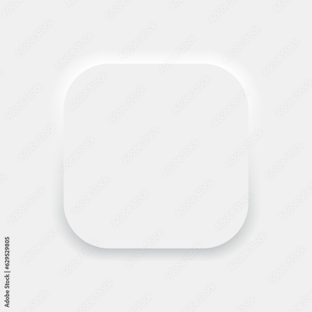 Poster neumorphism square soft ui icon mockup element vector illustration