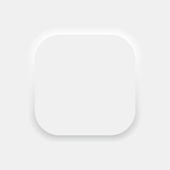 Neumorphism Square Soft UI Icon Mockup Element Vector Illustration