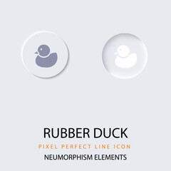 Rubber duck Children Toy Accessory Unique neumorphism ui ux design