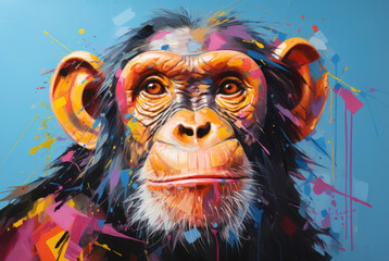 AI presents a whimsical pop art monkey in an imaginative and colorful adventure. Use it for fantasy book covers, creative storytelling, and dreamy pop art designs.