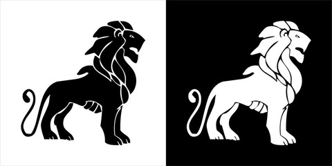  Illustration vector graphics of lion icon