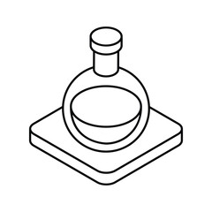 Science icon, vector stock illustration.