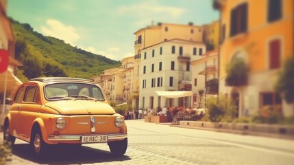 Obraz premium An ancient and nostalgic landscape of a beautiful area of France. Generative AI