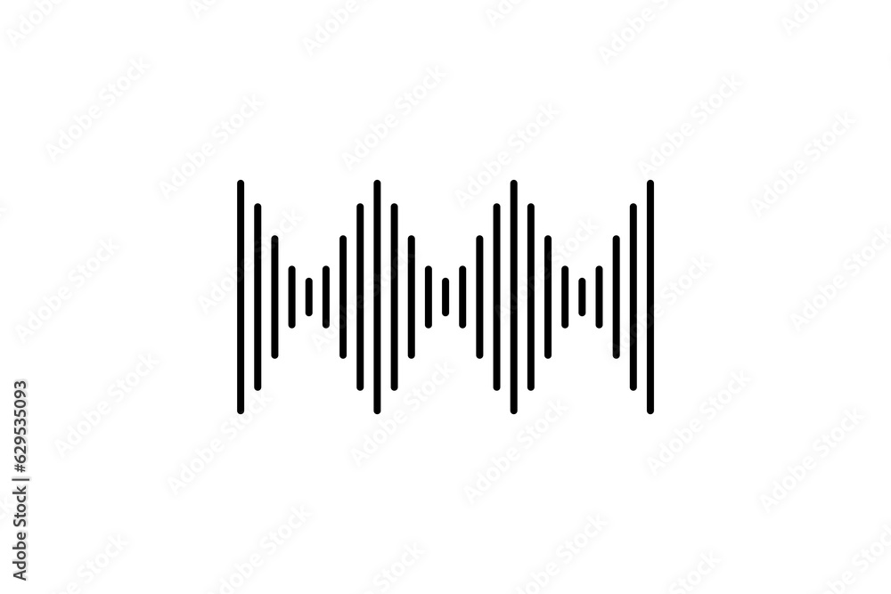 Poster sound flow icon. icon related to audio and sound settings. line icon style. simple vector design edi