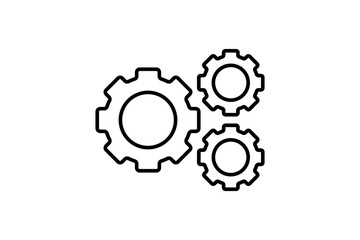 Configuration icon. icon related to gears, settings and configuration. line icon style. Simple vector design editable