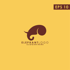 Elephant Head Modern Logo Design Vector Template