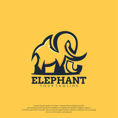 Obraz premium Elephant Modern Logo Design Vector Template