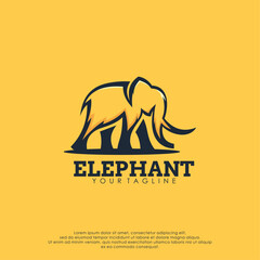 Elephant Modern Logo Design Vector Template