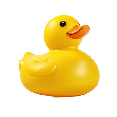 Large Yellow Rubber Duck Float Isolated isolated on transparent background. Generative AI.