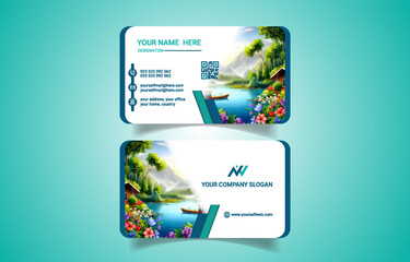 Professional elegant luxury business card template design vector art