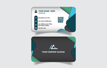 Premium trendy corporate business card template