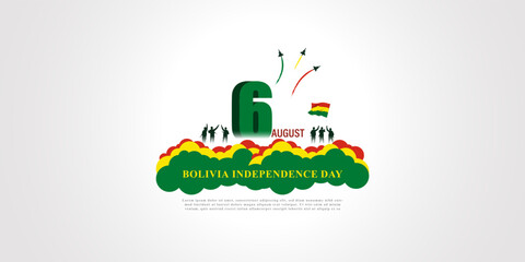 Vector illustration of Bolivia Independence Day social media story feed template