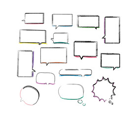 手描きな吹き出しのアイコンです